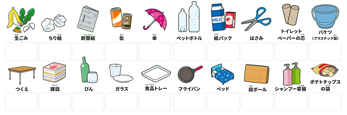資源とごみを分けてみよう